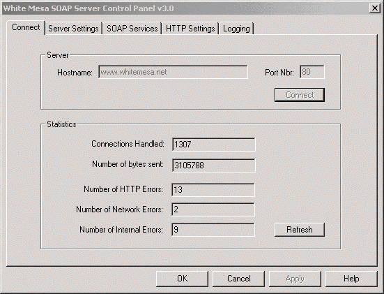 White Mesa Server Control Panel